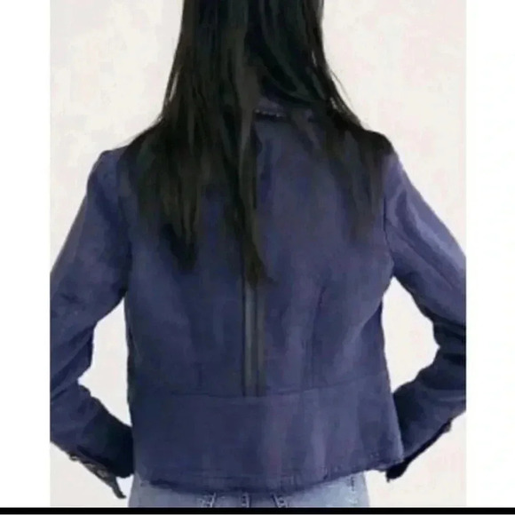 Free People cadet coat sailor military core jacket navy - Picture 3 of 6